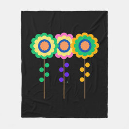 Farbige drei Blume Fleecedecke