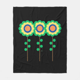 Farbige drei Blume Fleecedecke