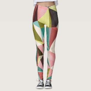 Farbige Dreiecke, Abstrakte geometrische Formen. Leggings
