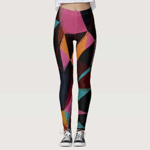 Farbige Dreiecke Abstrakter geometrischer Hintergr Leggings