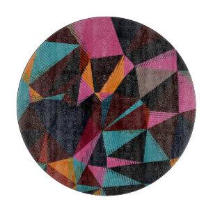 Farbige Dreiecke Abstrakter geometrischer Hintergr Schneidebrett