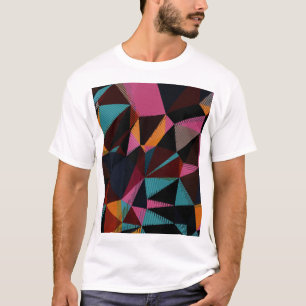 Farbige Dreiecke Abstrakter geometrischer Hintergr T-Shirt