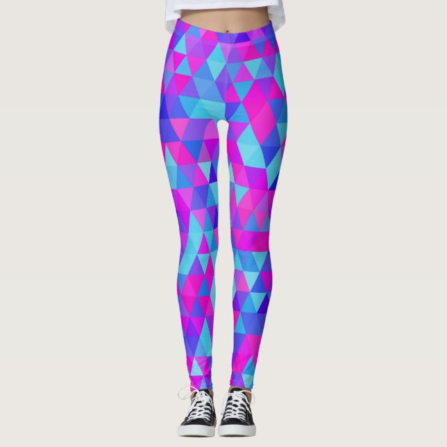 Farbige Dreiecke Leggings (Vorderseite)