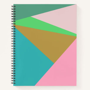 Farbige Dreiecke mit Abstrakter Geometrie Notizbuch