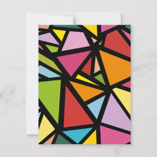 Farbige Dreiecke Muster 3 Mitteilungskarte