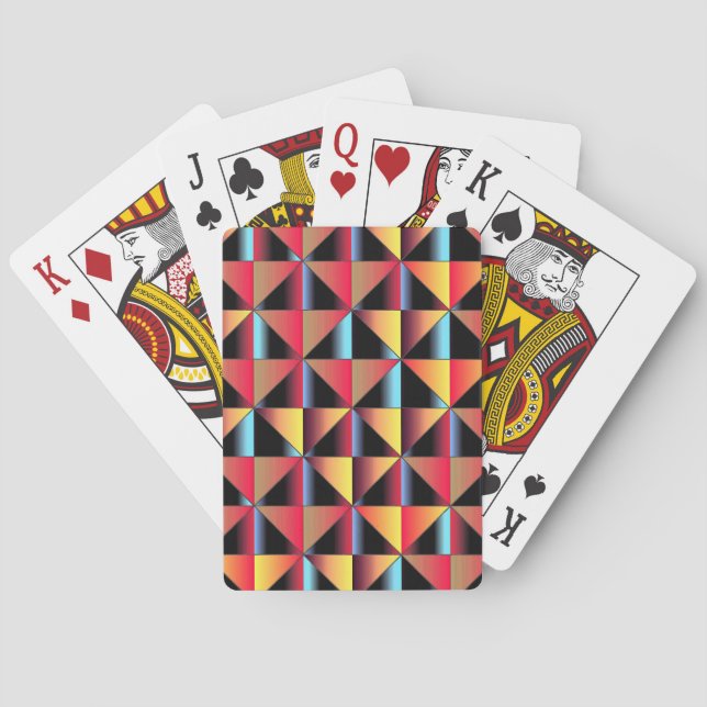 Farbige Dreiecke Spielkarten (Rückseite)