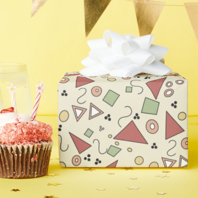 Farbige Dreiecke und Formen Geschenkpapier (Geburtstagsparty)