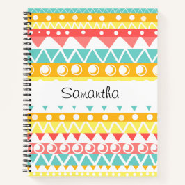 Farbige Dreiecke und Kreise Notizbuch