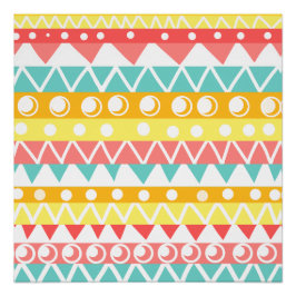 Farbige Dreiecke und Kreise Poster