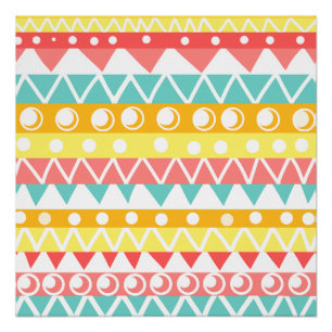 Farbige Dreiecke und Kreise Poster