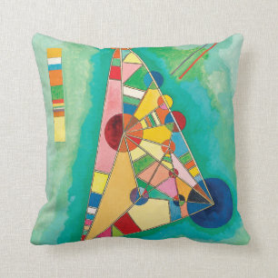 Farbige Dreiecke von Wassil Kandinsky Kissen