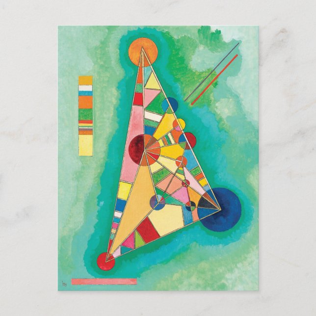 Farbige Dreiecke von Wassily Kandinsky Postkarte (Vorderseite)