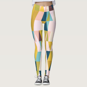 Farbige Dreieckskacheln, Vintager Hintergrund. Leggings