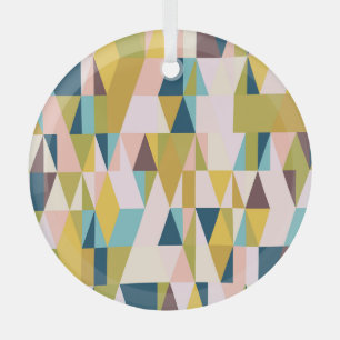Farbige Dreieckskacheln, Vintager Hintergrund. Ornament Aus Glas
