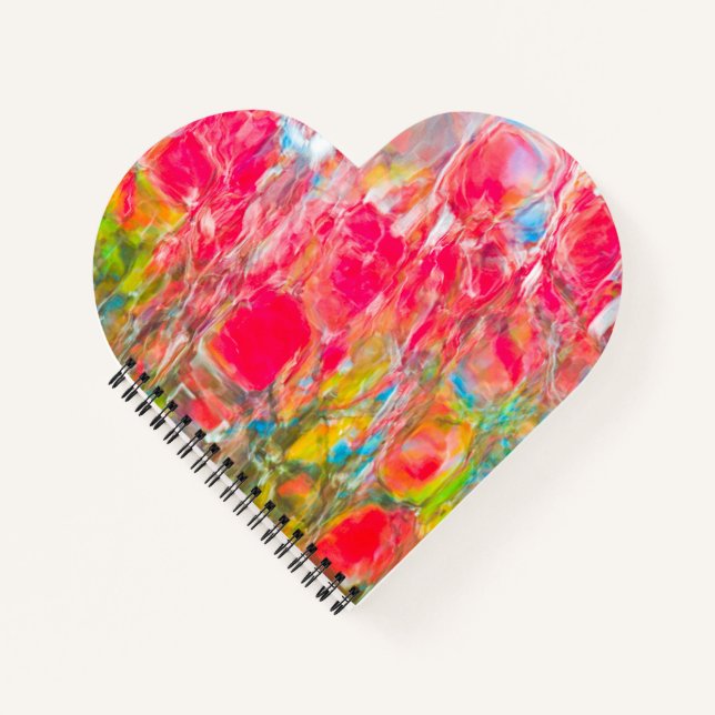 Farbige dunkelrosa und grüne abstrakt notizbuch (Vorderseite)