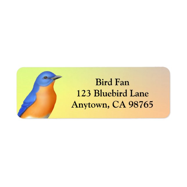 Farbige Eastern Bluebird Address Labels (Vorne)