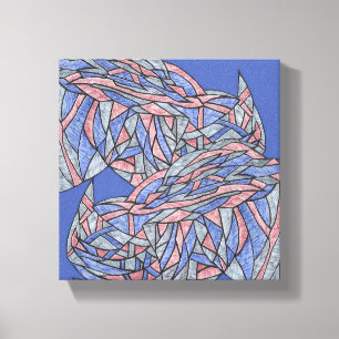 Farbige Echos Vibrante Moderne Abstrakte Leinwand