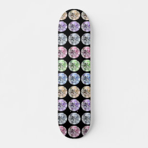 Farbige Edelsteine Skateboard