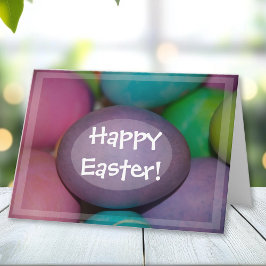 Farbige Eier glücklich Ostern Feiertagskarte