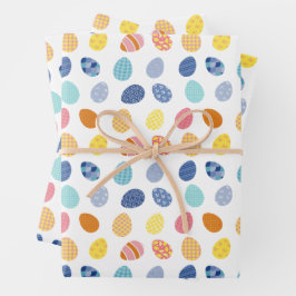 Farbige Eier Osterküste Frühjahr Geschenkpapier Set