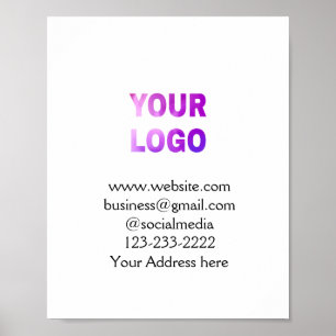 Farbige einfache Hinzufügen von Logo-Name-Textbild Poster