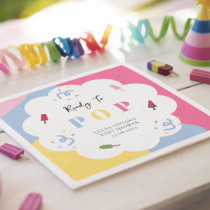 Farbige Eis-am-Stiel-Ready-to-Pop-Baby-Party Serviette