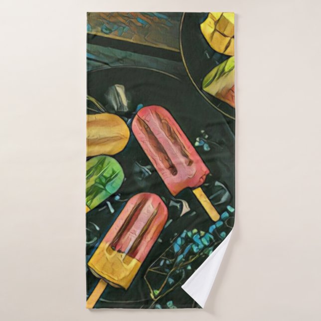 Farbige Eis-Kegel-Popsität Badhandtuch Set (Badehandtuch)