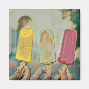 Farbige Eis-Populationen Magnet