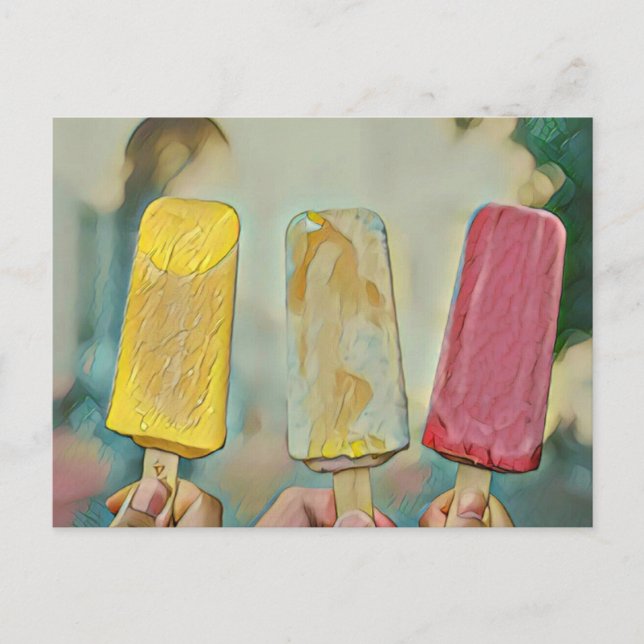 Farbige Eis-Populationen Postkarte (Vorderseite)