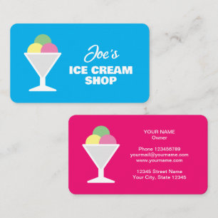 Farbige Eis sorbet Logo-Visitenkarte Visitenkarte