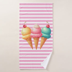 Farbige Eiscreme Badehandtuch