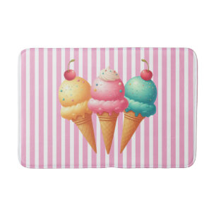 Farbige Eiscreme Badematte