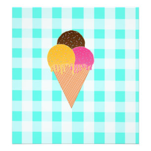 Farbige Eiscreme-Illustration Fotodruck