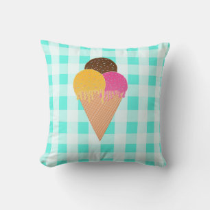 Farbige Eiscreme-Illustration Kissen