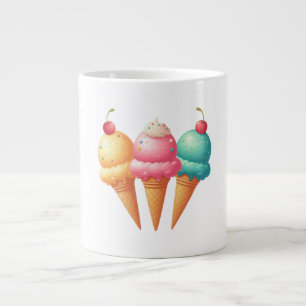 Farbige Eiscreme Jumbo-Tasse