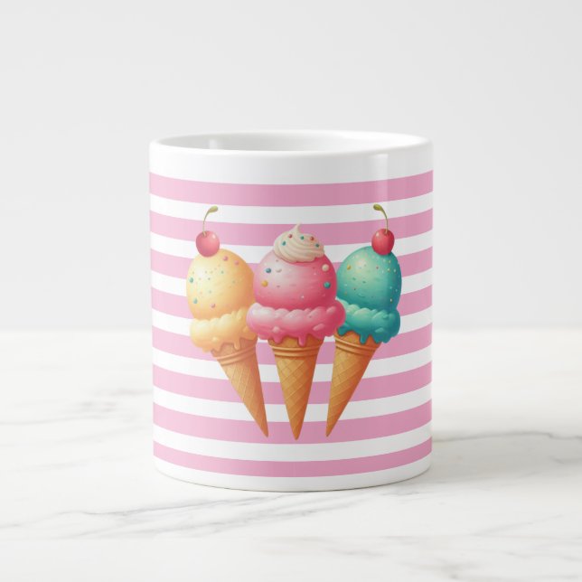 Farbige Eiscreme Jumbo-Tasse (Vorderseite)