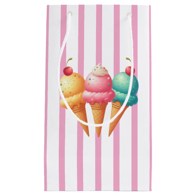 Farbige Eiscreme Kleine Geschenktüte (Vorderseite)