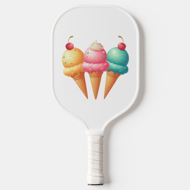 Farbige Eiscreme Pickleball Schläger (Vorderseite)