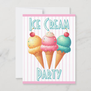 Farbige Eiscreme Postkarte
