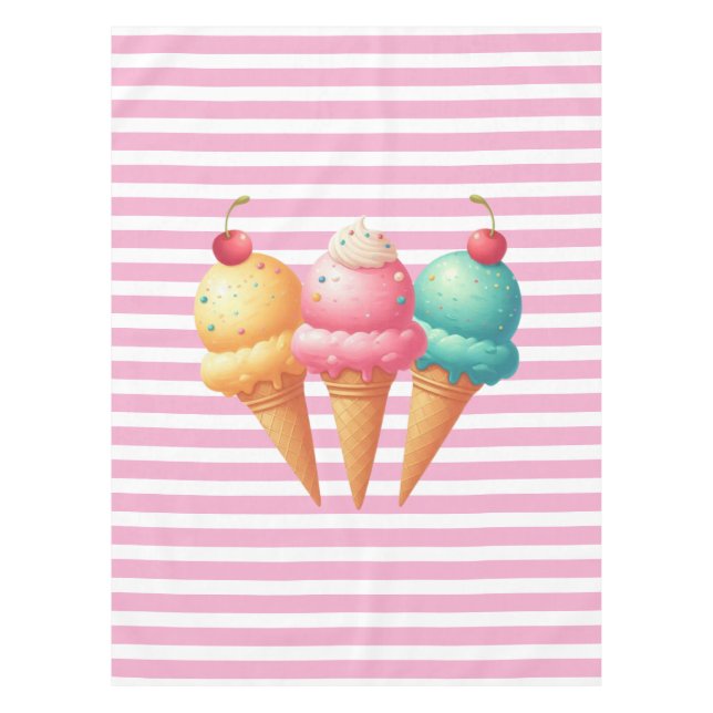 Farbige Eiscreme Tischdecke (Vorderseite)