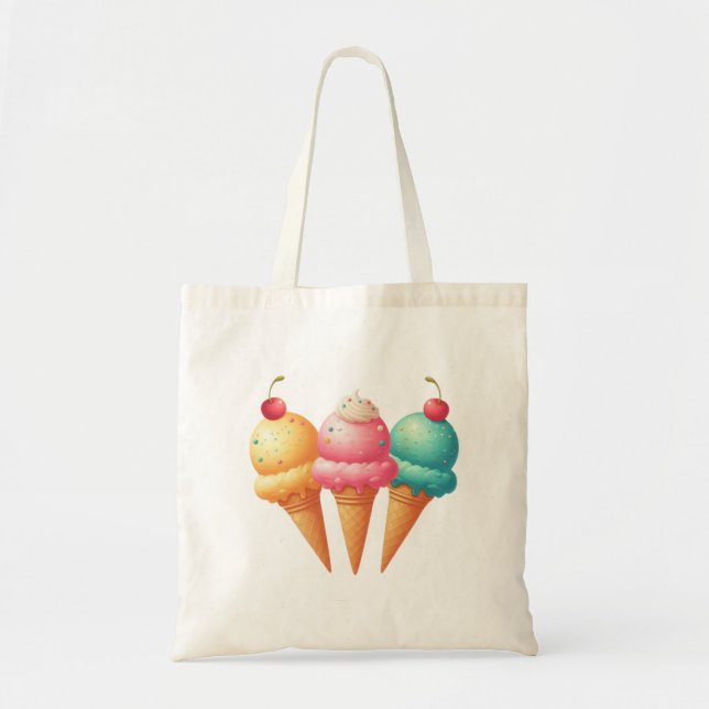 Farbige Eiscreme Tragetasche (Vorne)