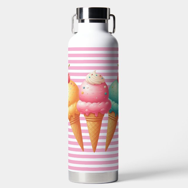 Farbige Eiscreme Trinkflasche (Vorderseite)