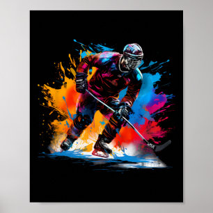 Farbige Eishockey Poster