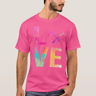 Farbige Eiskletternde Mutter Eisklimmen T-Shirt