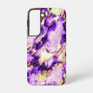 Farbige Elegante Marmor Lila Rosa und Gold Samsung Galaxy Hülle
