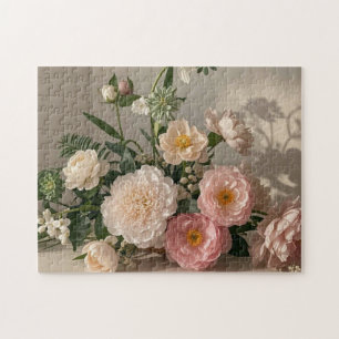 Farbige Elegante vintage-inspirierte Blumen Puzzle
