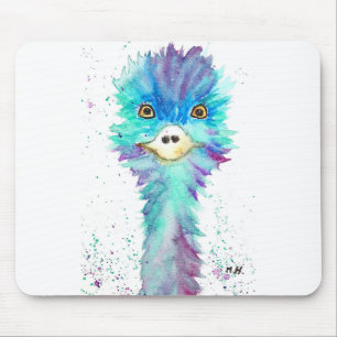 Farbige Emu-Vogel-Aquarell-Tiere niedliche Kinder Mousepad