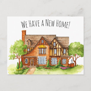 Farbige englische Cottage-Umschreibungs-Postkarte Postkarte