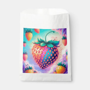 Farbige Erdbeere Geschenktütchen