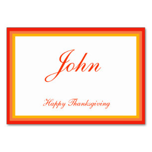 Farbige Erntedank-Platzkarten Tischnummer